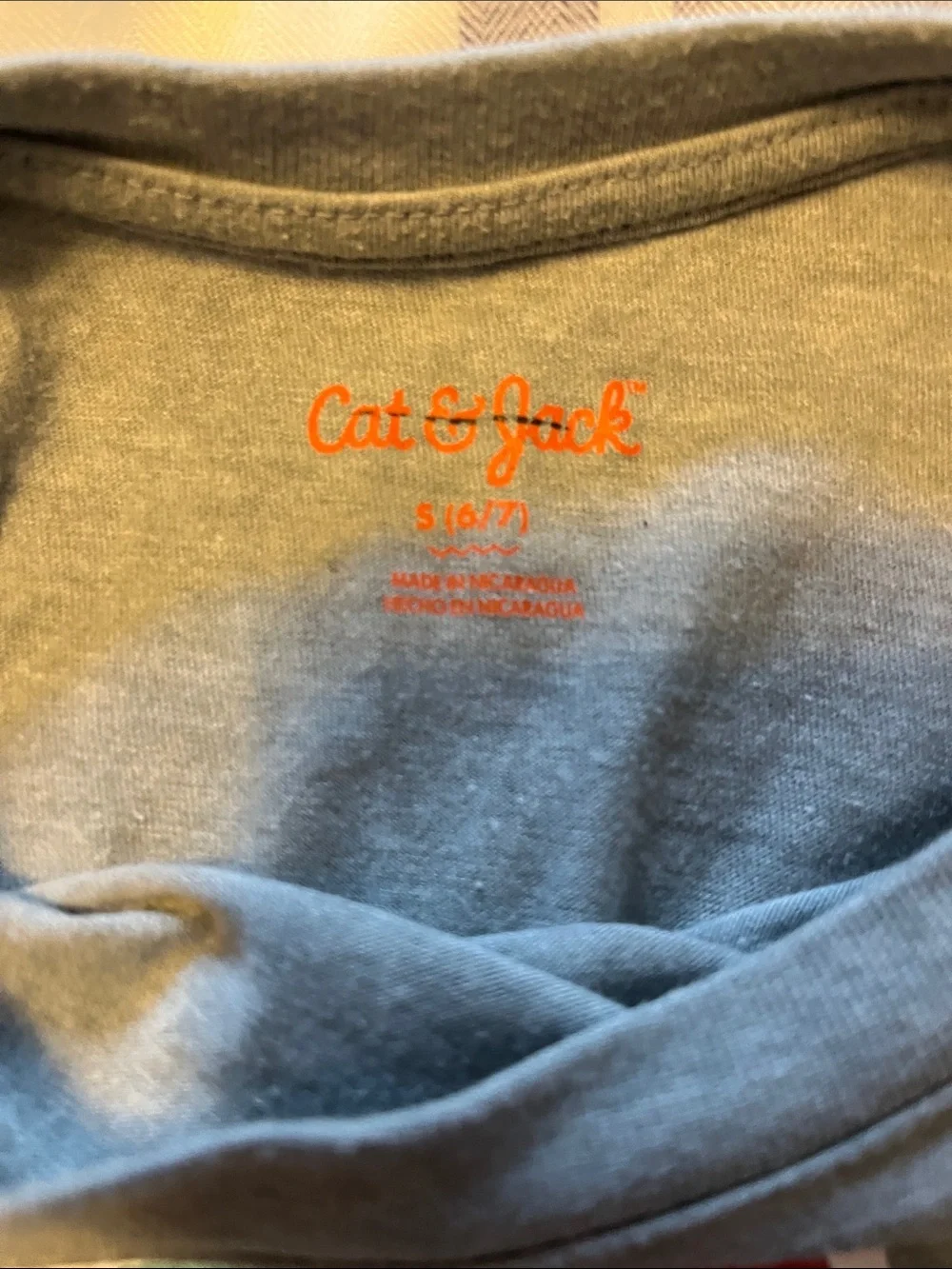 Cat & Jack Gray Long Sleeve Tee with 3D Shark and Red/Blue 3D Glasses